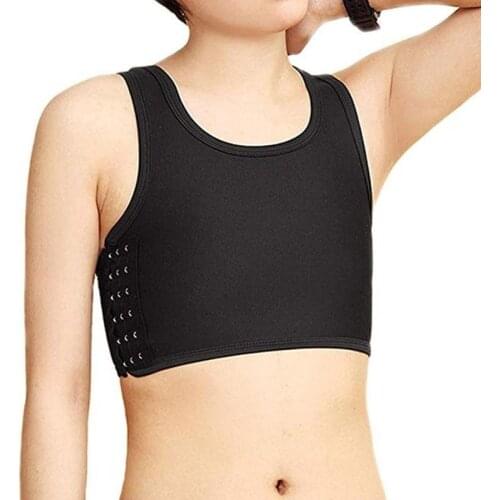 Women Chest Binder ftm Short Chest Breast Binder Tran Vest Casual Shapers Tops Casual Breathable Buckle Vest Binder Transexual