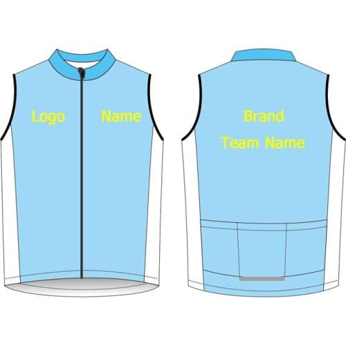 Factory Custom-designed Logo Brand Name Printing Winter Fleece Thermal Sleeveless Bike Cycling Vest Sleeveless Garment Jersey