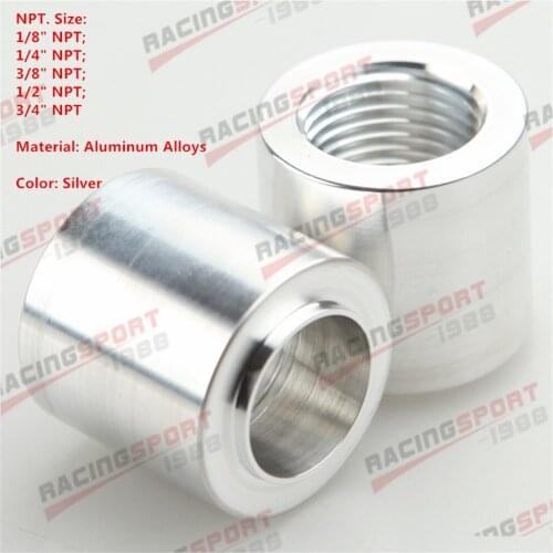 1/8" NPT, 3/8" NPT, 1/2" 3/4" NPT Female Aluminum Weld On Bung Fitting Adapter
