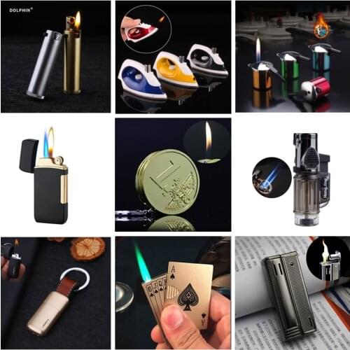 Creative Mini Special Shaped Gas Lighter 1pc Fashion Metal Keychain Personality Freedom Flame Smoking Gift Outdoor