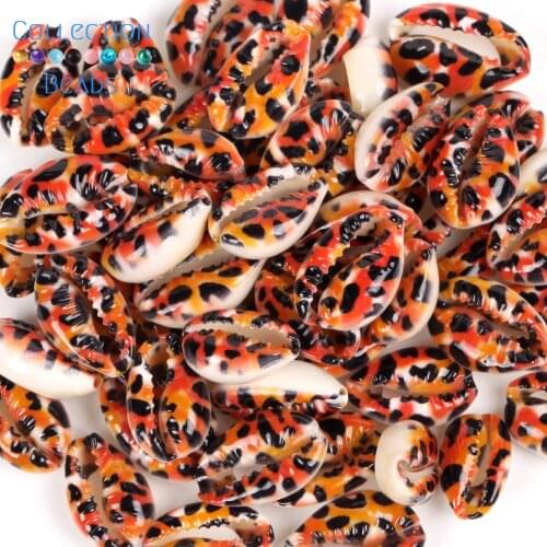 10-20mm Natural Colourful Seashell Cowrie Conch Loose Spacer Beads Beach Sea Shells DIY for Jewelry Making Bracelet 10Pcs