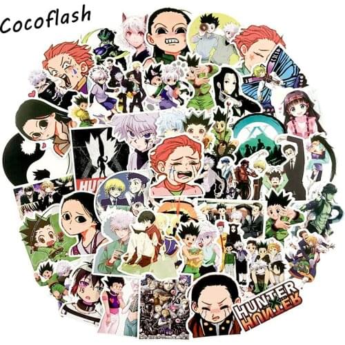 100Pcs/set Mixed Cartoon Animation HUNTER X HUNTER Sticker For Graffiti Decals Skateboard Luggage Laptop Notebook Guitar DIY Toy