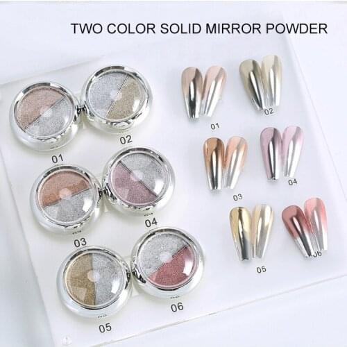 2 Colors Nail Crystal Diamond Powder Rainbow Color Glitter Shiny Pigment Holographic Glass Micro Drill Nails Art Decoration