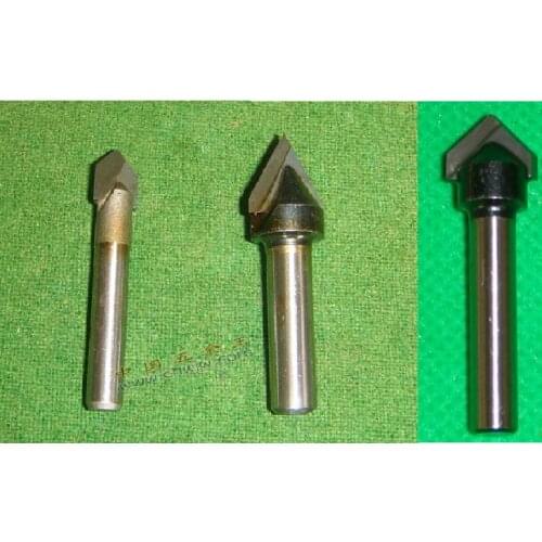 3Pcs Woodworking V Cutter Router Bits Set