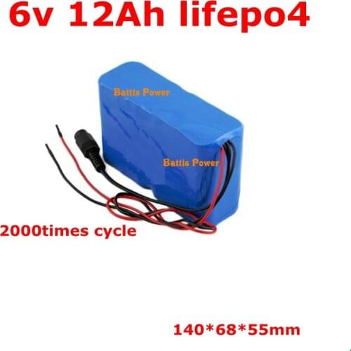 6V 12AH Lifepo4 battery 6.4v 12ah baterie lifepo4 12ah lithium for 6V Fishing nesting boat launcher kids electric cars rc track
