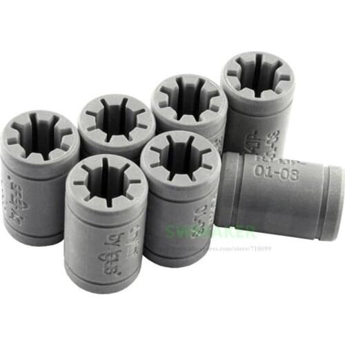7pcs LM8UU DRYLIN Solid Polymer LINEAR SHAFT BEARINGS RJ4JP-01-08 for Anet Reprap Prusa i3 3D Printer