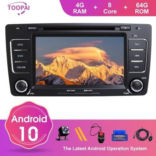 TOOPAI Android 10 For Skoda Octavia Yeti 2009 2010 2011 2012 2013 2014 Auto Radio GPS Navigation Car Multimedia Player New