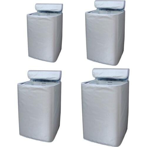 Washing Machine Cover Sunscreen Top Load Laundry Silver Coating Dustproof Cover