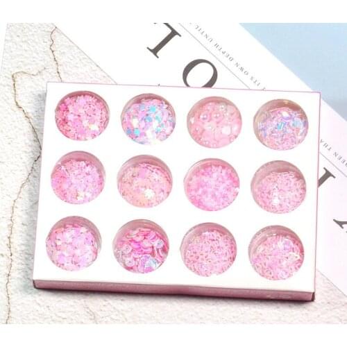 12 Colors/set Mica Powder DIY Shiny Nail Glitter Set Lase bright color Epoxy Resin Dye Pigment Nail Art Decoration Kit flash