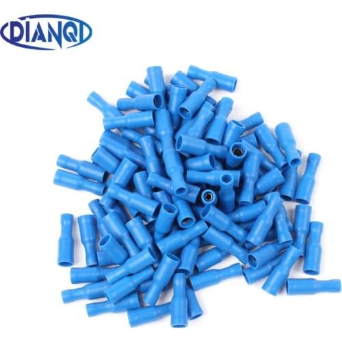 DIANQI FRD2-156 FRD2.5-156 100PCS Bullet Shaped Female Insulating Joint Wire Connector Electrical Crimp Terminal AWG16-14 FRD