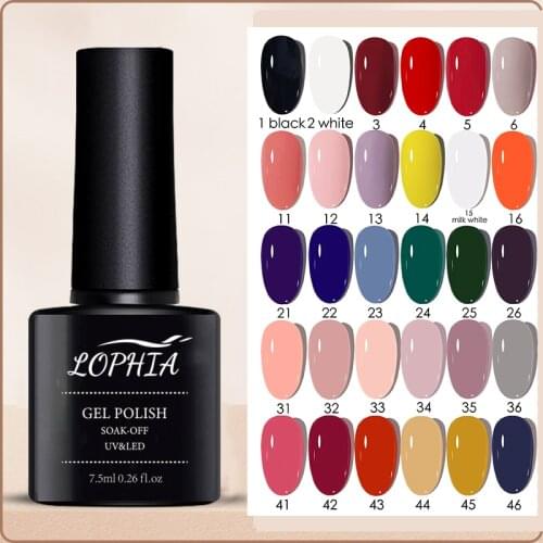7.5ml Gel Nail Polish Plastic Bottle Semi Permanent Gel Polish Soak Off Base Top Coat UV LED Nail Lacquer Color Gel Varnish