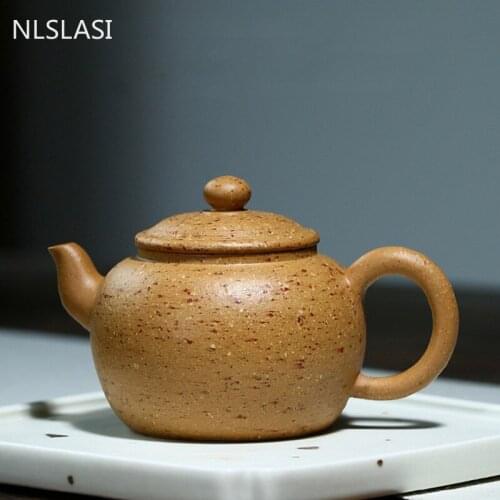 Chinese Yixing Tea Pot Handmade Purple Clay Teapot Raw Ore Beauty Kettle Home Tea Ceremony Customized Gifts Drinkware 160ml