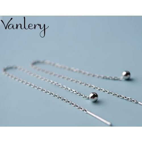 Korean Version of Retro Vintage Long Beads Ball Earrings For Women Punk Geometric Earrings 2021 New Trendy Jewelry
