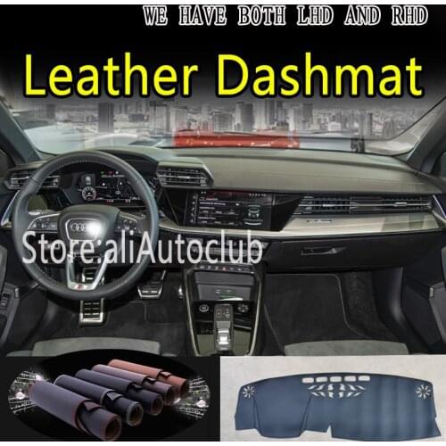 For Audi A3 S3 2021 2022 Leather Dashmat Dashboard Cover Pad Dash Mat Carpet Car Styling Auto Accessories