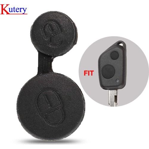 Kutery 10/20/30/50 pcs For Citroen Saxo Xsara Picasso Elysee Key Shell Cover Case Fob Key Pad Replacement 2 Buttons Button Pad