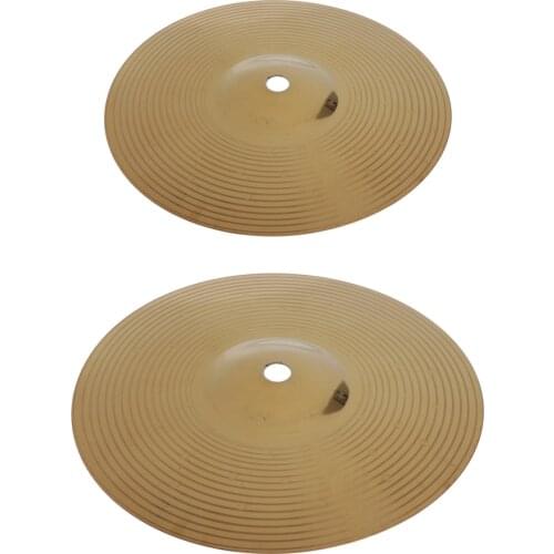 2pcs Brass Splash Crash Cymbal Hi Hat Cymbals for Drum Set 8inch 10inch