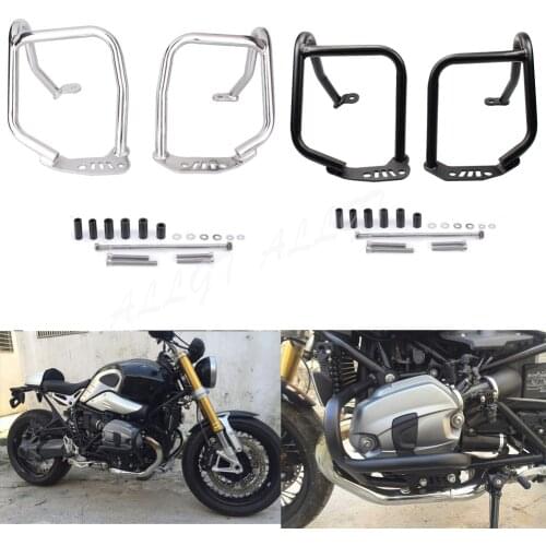 ALLGT Front Engine Crash Bar Protector Guard For BMW R1200 NINET 2014 2015 2016 Steel