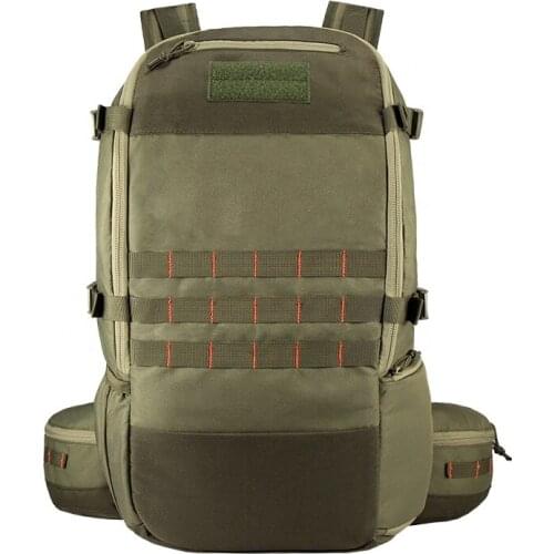 YAKEDA Fashion 45L Hiking Waterproof Army Green Heavy Duty Rifle Bag MOLLE Tactical Soft Gun Backpack