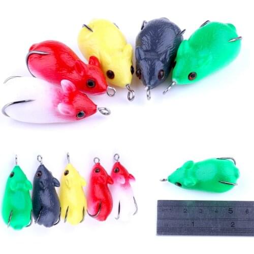 1pcs/lot 3d Eyes Soft Mouse Bait Fishing Lure 5cm 10g Floating Crankbait Artificial Bait Fishing Tackle Everything For Fishing