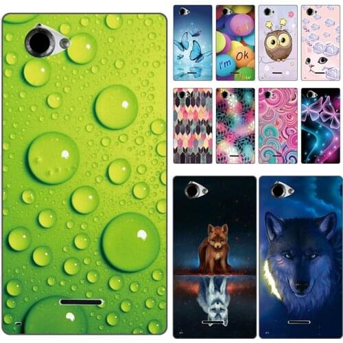 Soft Phone Case for Sony Xperia L S36H C2105 Cases Panda Funda Colorful Flower Silicone TPU Back Cover Shell