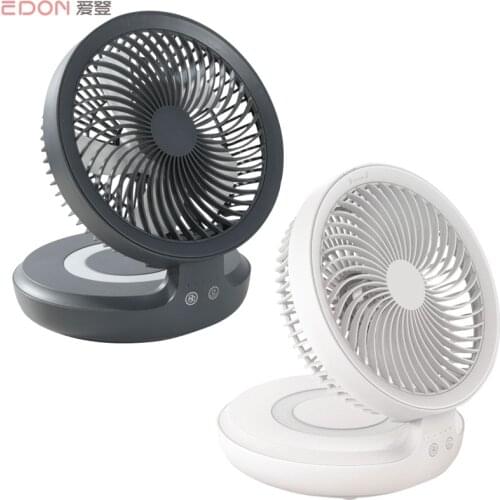 New Youpin Wireless Suspended Air Circulation Fan USB Rechargeable Folding Electric Fan Night Light Touch Control 4 Wind Speed