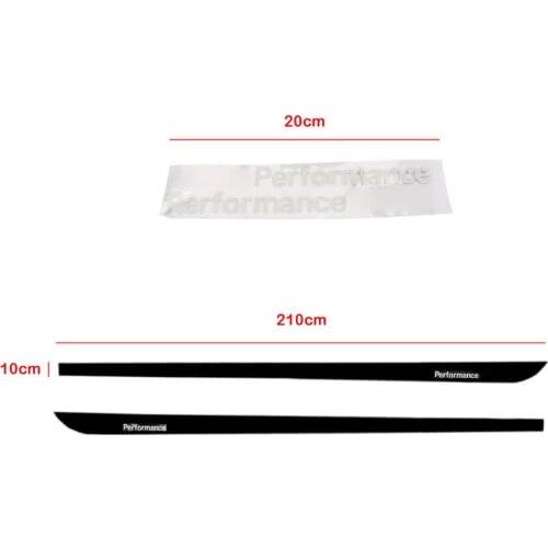 TAIHONGYU Pair Carbon M Performance Sticker Side Skirt Sill Decal Stripe Fit for BMW 3 Series F30 F31