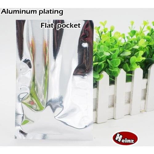 Aluminum plating flat pocket, Heat Seal Plating Aluminum Foil Bag,Food storage,Cosmetics packaging. Spot 100 / package
