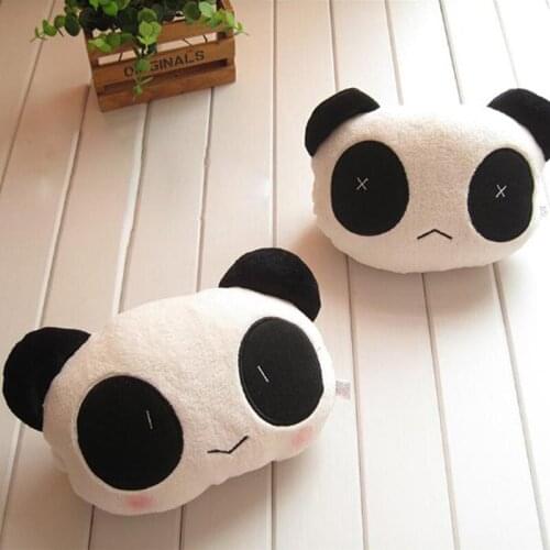 Car pillow panda head car seat neck pillow four seasons universal cute cute car interior decoration