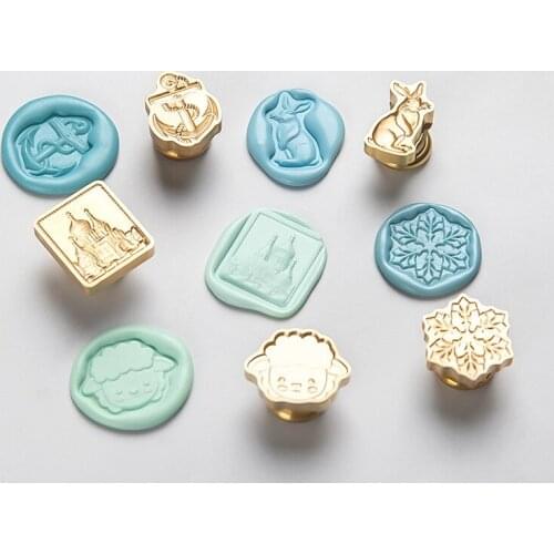 Special-shaped wax printing fruit small animal seal decoration gift invitation greeting card seal embossing paint DIY craft