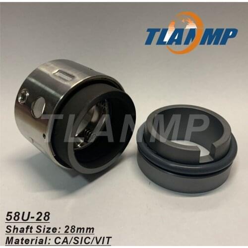 T58U-28 , 58U/28 J-Crane TLANMP Mechanical Seals |Type 58U Unbalance type for Shaft Size 28mm Pumps