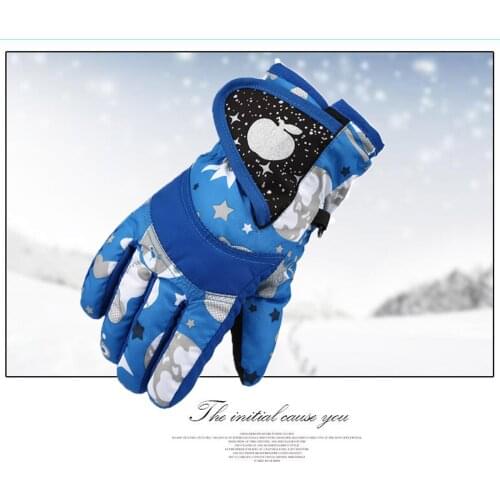 Boys Girls Windproof Snow Outdoor Sports Skiing Autumn And Winter Full Finger Keep Warm Gloves Child Gift Handschoenen Kind