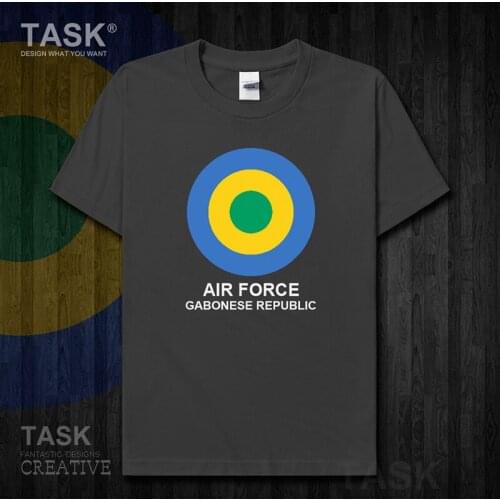 Air Force Gabonese Republic Gabon Gabonaise GAB GA t shirt new Tops Short sleeve mens country summer Army Tactical Military 01