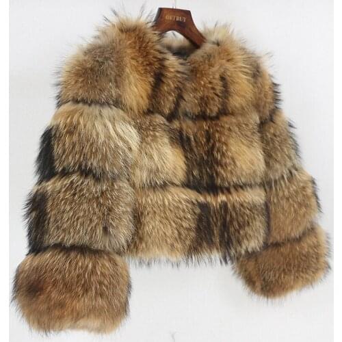 Luxury Winter Jacket Women 2020 New Big Fluffy Real Fur Coat Natural Raccoon Fur Thick Warm Outerwear Streetwear Removable Vest
