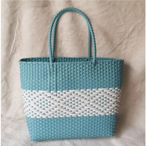 Fashion Casual Knitted Bucket 2021new Straw Bags for Women Summer Beach Handbags Shopping Bag Ladies Forever Young