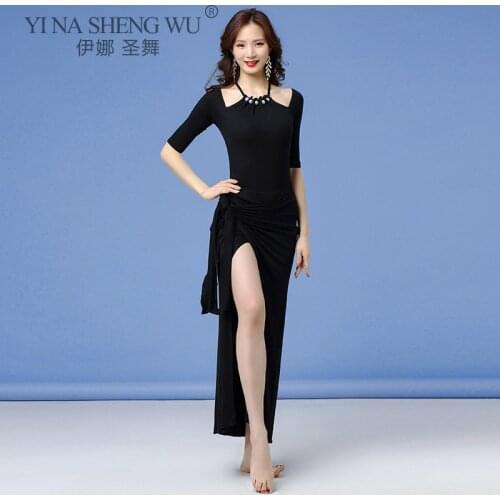 New Fashion Adult Women Bellydance Skirt Set Dance Costume Top Oriental Practice Wear Dancewear Slim Performance Clothing Suit