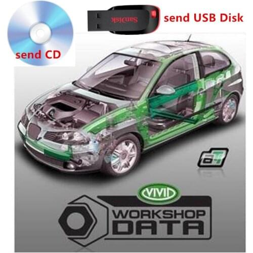 2021 hot sale software Vivid WorkShop Data ATI 10.2 Free Keygen Update Cars to 2010 Year send CD USB Flash disk
