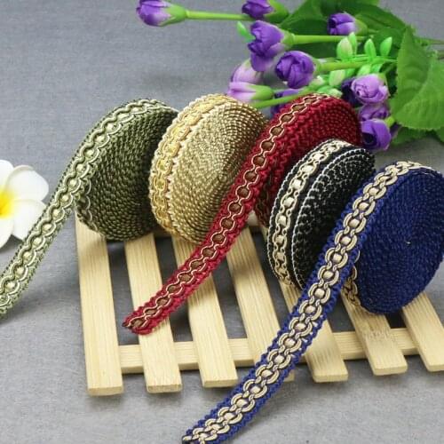 5 yards/lot Ethnic Gold Wire Weaving Ribbon for Diy Curtains Home Textiles Trims Clothing Bag Decoration Accessories