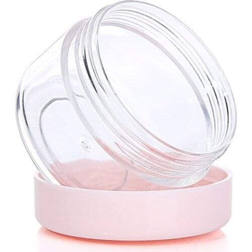 52pcs/lot 20g PS Plastic Clear Cream Jar, 20ml Cream Box, Loose Powder Container, Refillable Bottle