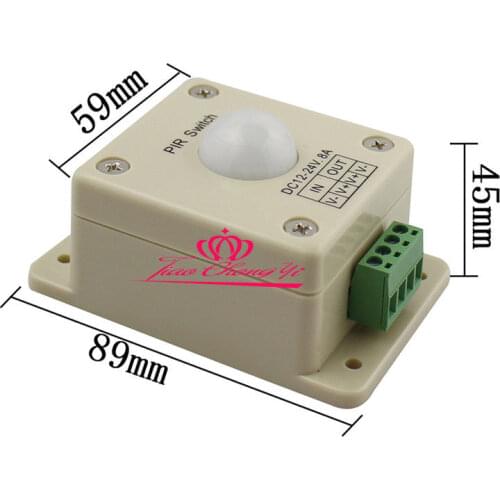 New DC12V 24V 8A Automatic Infrared PIR Motion Sensor Switch For LED Strip Light