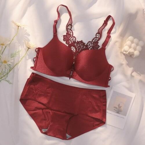 Unseeded Sexy Lingerie with No Steel Ring Front Buckled Bra Suit Underwear Women Set Lingerie Set Sexy Women Lingerie Sets