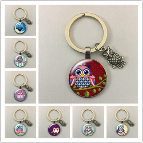 New Cute Owl Pendant and Key Chain Men and Women Keychain Car Key Chain Fashion Gift