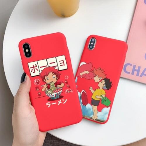 For Samsung Galaxy A52 A72 A32 A51 A50 A21S A12 A02S A20e A31 A30 A42 A41 A40 A71 A70 A91 A6 A7 A9 2018 Ponyo on the Cliff Cases