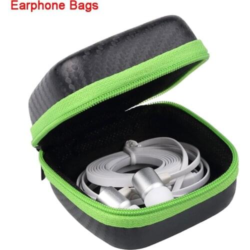 Portable Earphone Bags Red color Earphone Case Bag Storage Case For Earphone Headphone Accessories EVA Box End Zipper Type