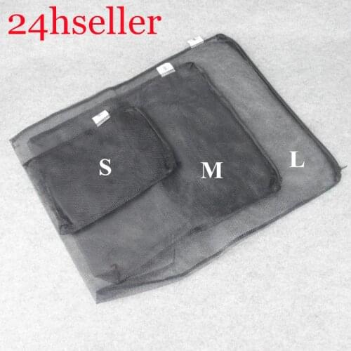 2pcs Black Aquarium Mesh Bag Aquarium Pond Filter Net Bag For Bio Ball Carbon Media Aquarium Fish Tank Isolation Bag