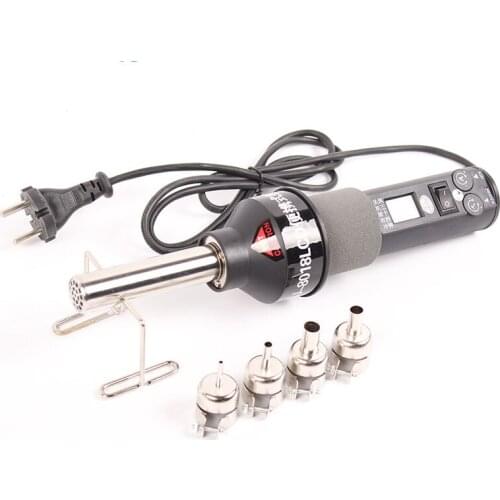 220v Digital Tampilan Adjustable Heat Gun Solder Ulang Hot Air Gun Blower dengan 4 Nozzl untuk BGA OKI CHIP Las perbaikan