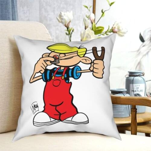 Dennis Tha Menace Comic Pillowcase Printed Polyester Cushion Cover Decorative Throw Pillow Case Cover Home Drop Shipping 45X45cm