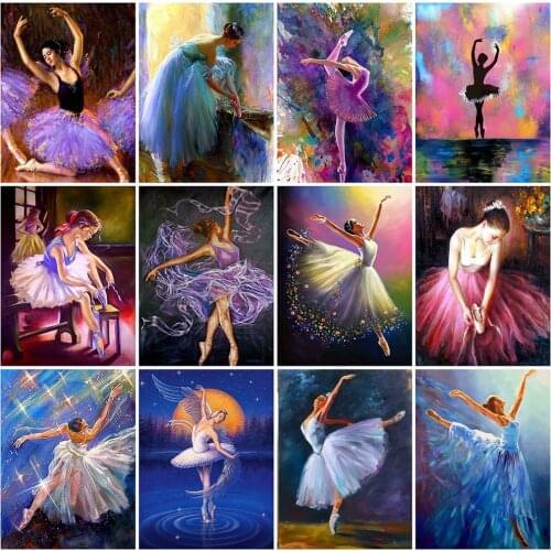 EverShine Diamond Painting Portrait Diamond Embroidery Full Drill Square Woman Picture Mosaic 5D DIY Ballet Rhinestones Wall Art
