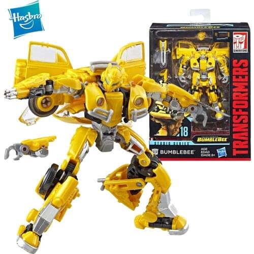 Original Hasbro Transformers Studio Series 18 Deluxe Class Movie Bumblebee Action Figure Model Toy SS18 - Kids Ages 8 & Up