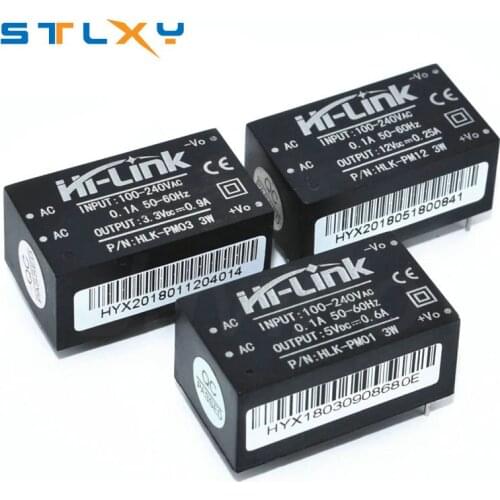 AC-DC 220V to 5V/3.3V/12V MINI Power Supply Module,Intelligent Household Switch Power Supply Module HLK-PM01 HLK-PM03 HLK-PM12