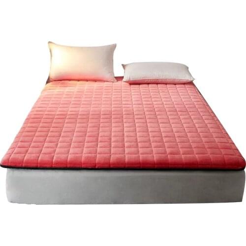 Floor tatami mattress Keep warm in winter thicken Flannel mattresses student dormitory Foldable mats King Queen Twin Full Size